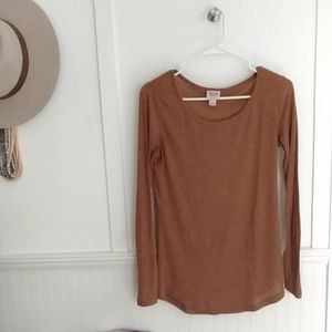 Mossimo Supply Co. Tan Shirt (Women's L)